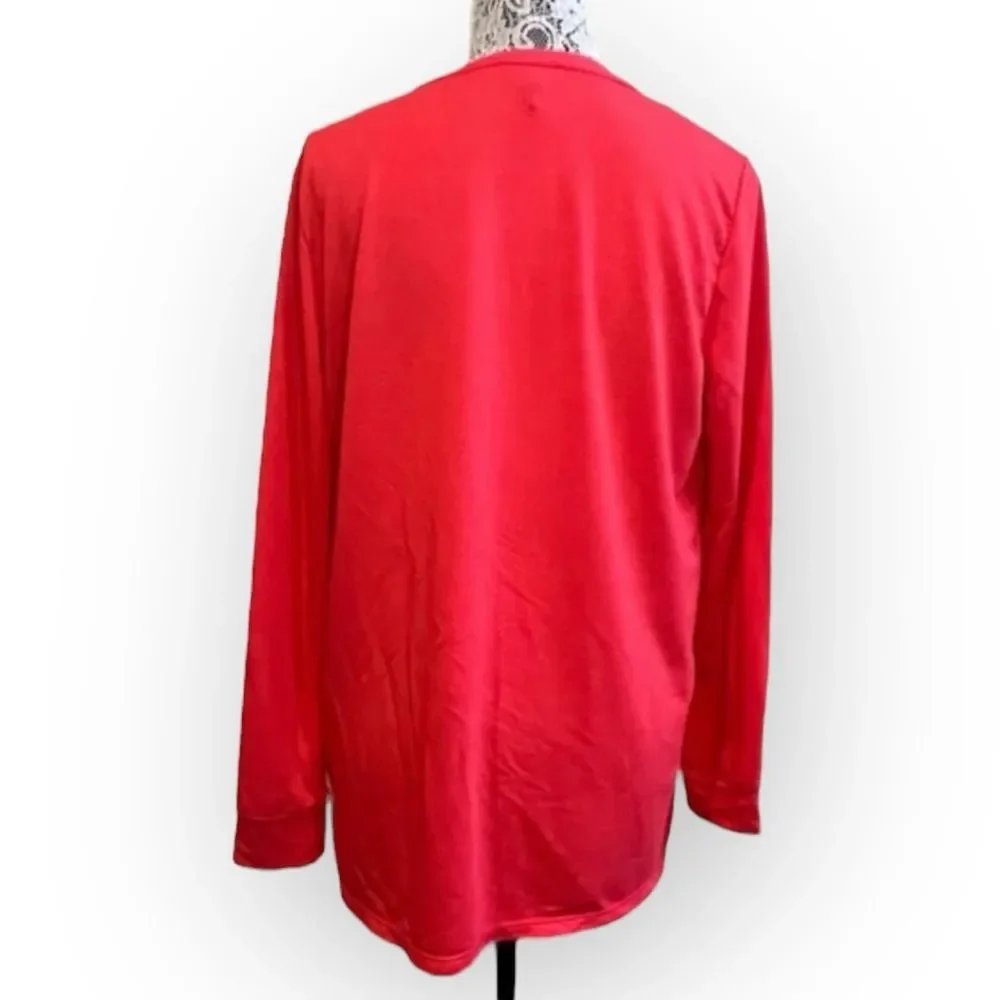 Jones New York Red Long Sleeve Tunic Top – Size L - Picture 2 of 3